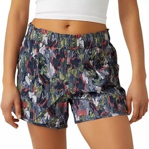 FP Movement Women's In The Wild Printed Shorts Sz.M Blue